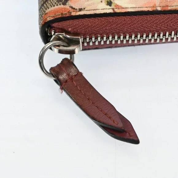 Auth Gucci Blooms Pvc Leather Coin Case #198825G23B